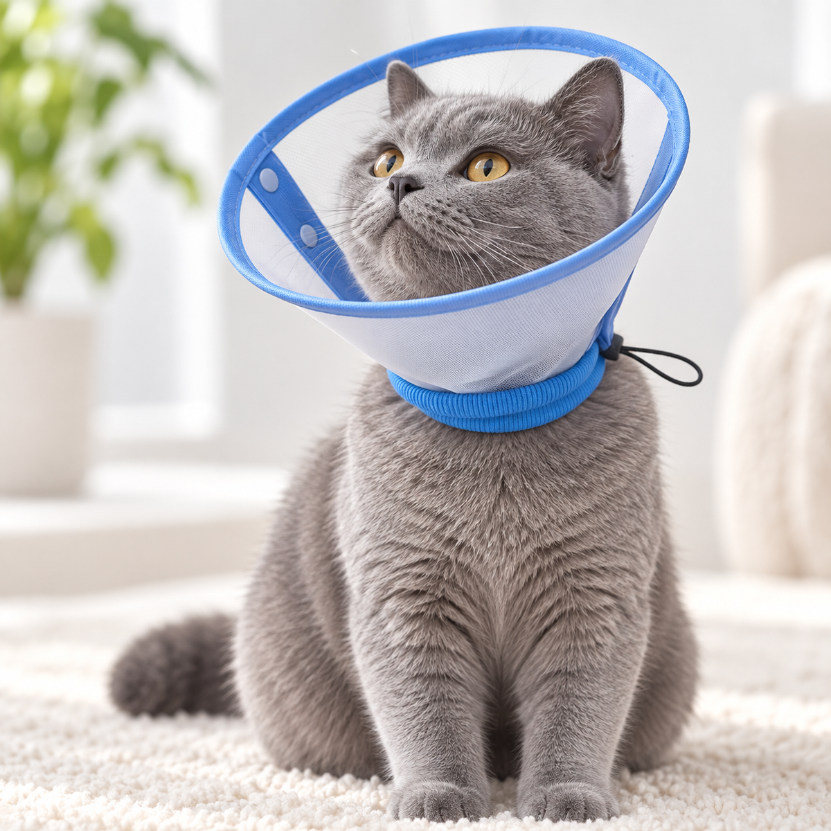 🐱 Soft Breathable Adjustable Recovery Collar for Cats