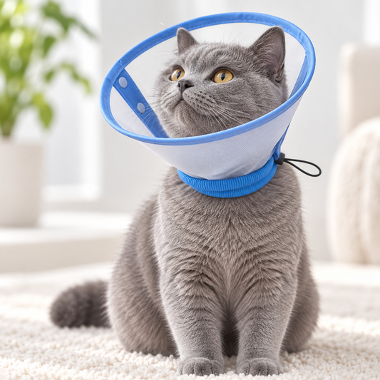 🐱 Soft Breathable Adjustable Recovery Collar for Cats