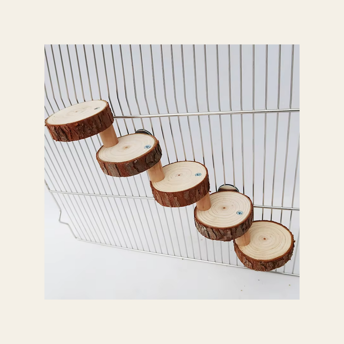 🐹 3/5-Step Wooden Climbing Ladder for Hamsters & Small Pets