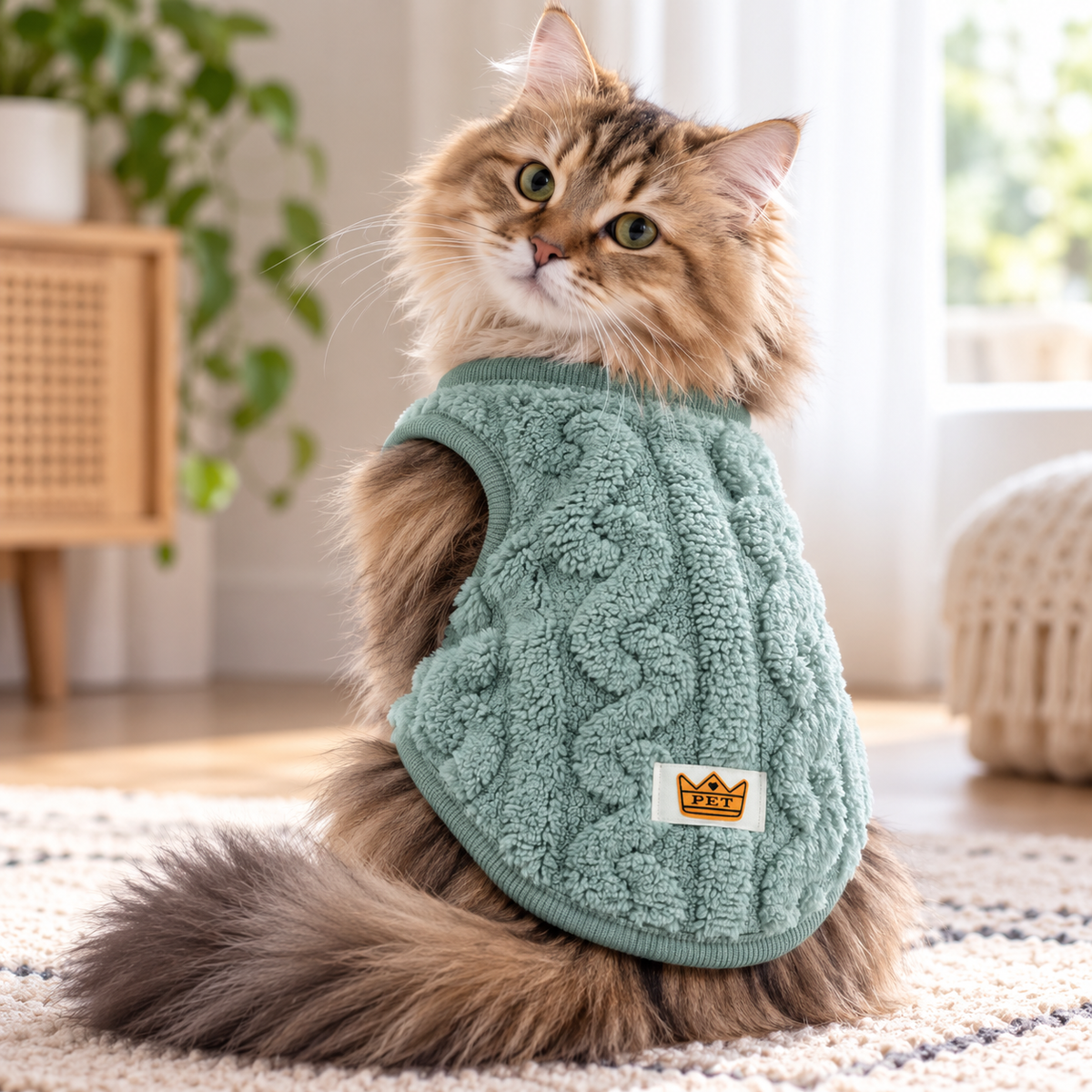 🧵 Soft Warm Fleece Sweatshirt for Cats & Small Dogs