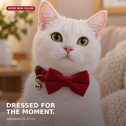 🐱 Cute Adjustable Cat Collar with Bow & Bell