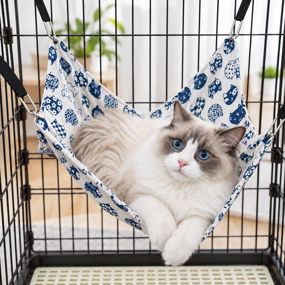 🐱 Adjustable Hanging Cat Hammock & Swing Bed