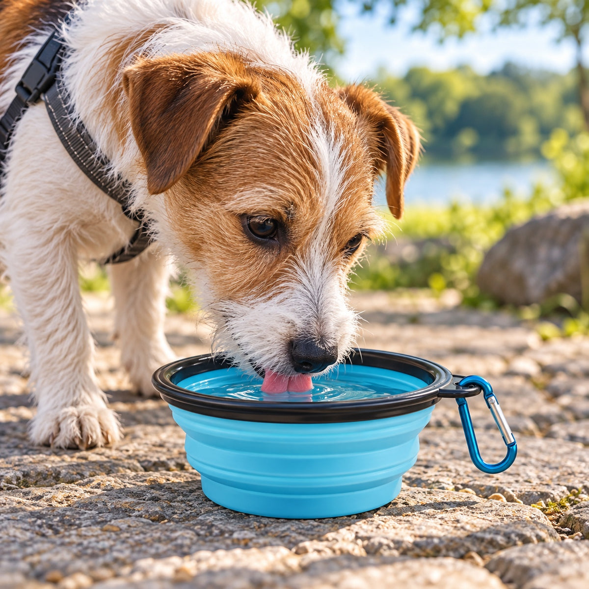 🐾 Collapsible Pet Food & Water Bowl for Dogs & Cats